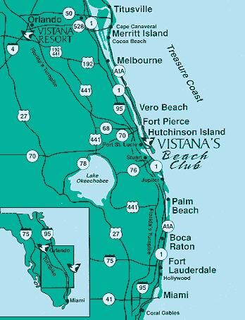 Map of the Vistana's Beach Club area