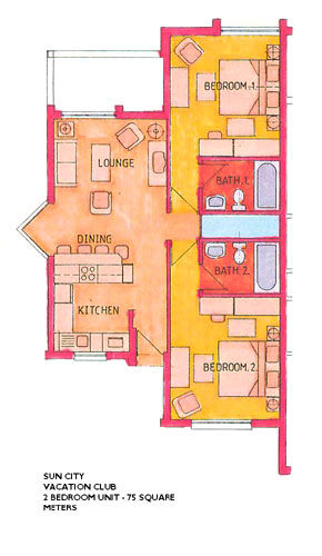 Sun City Vacation Club - Unit Floor Plan
