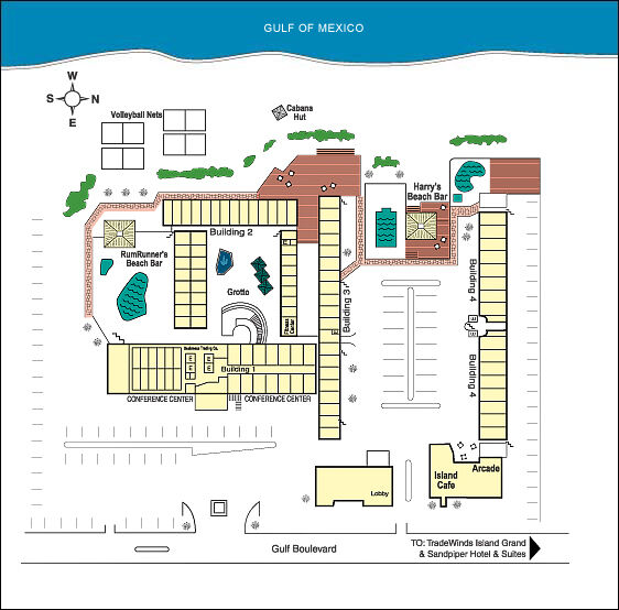 Map of the Sirata Beach Resort