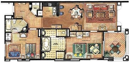 Marriott's Phuket Beach Club - Unit Floor Plan