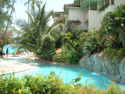 Bougainvillea Beach Resort - Interior Garden Overlooking Pool