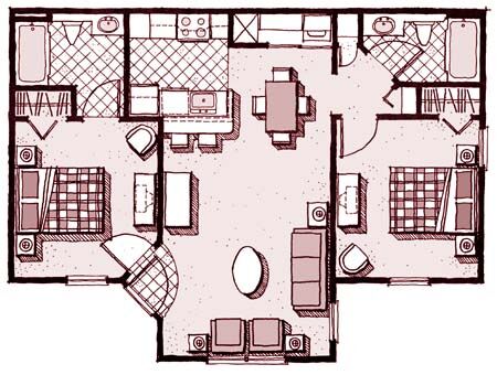 Summer Bay Resort - Two-Bedroom Villa Floor Plan
