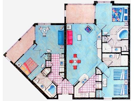 Summer Bay Resort - Three-Bedroom Condo Floor Plan
