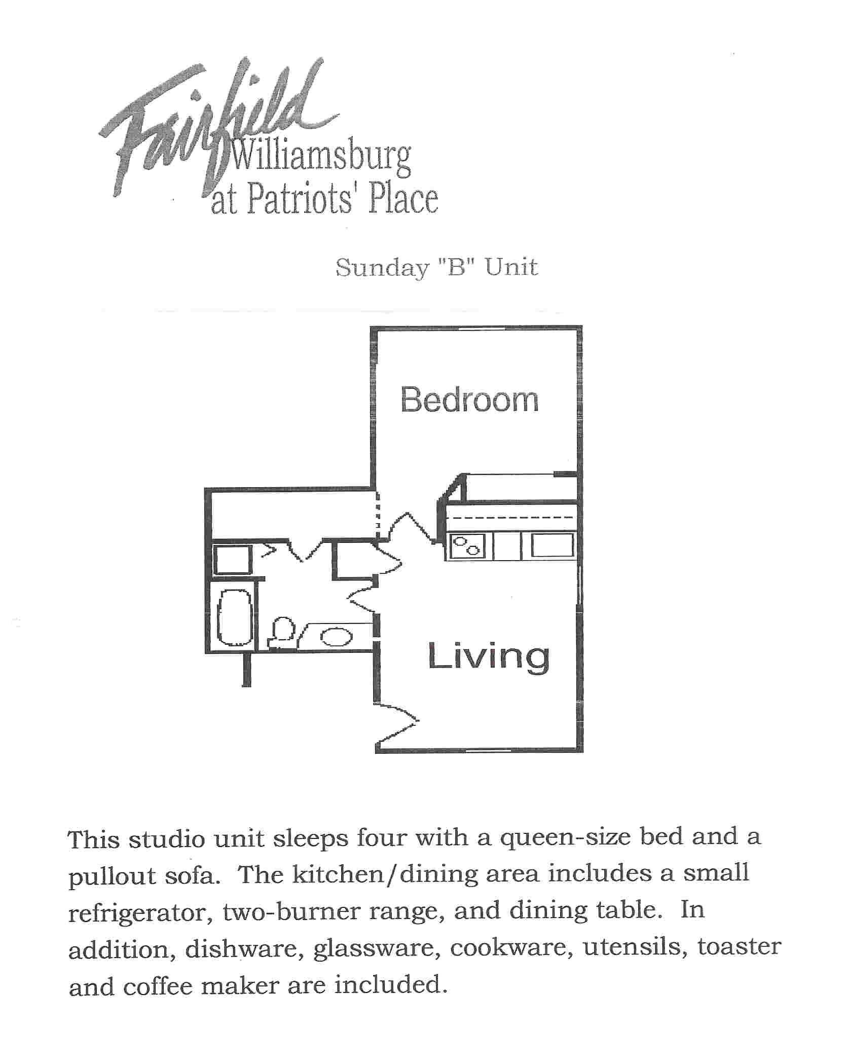 Wyndham Patriots' Place - Unit Floor Plan 