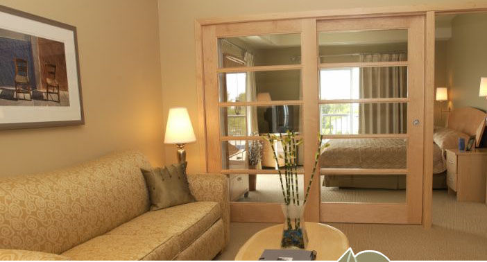 One bedroom suite living room