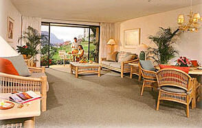 Hanalei Bay Resort - Unit Living Area