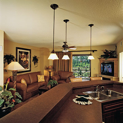 Wyndham Bonnet Creek Resort- Unit Living Area