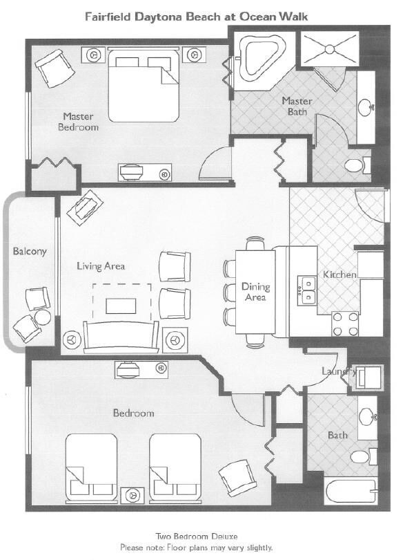 Wyndham Ocean Walk - Unit Floor Plan