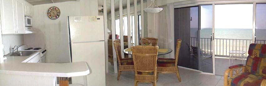 Kahlua Beach Club - Unit Kitchen & Dining Area