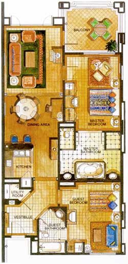 Marriott's Phuket Beach Club - Unit Floor Plan