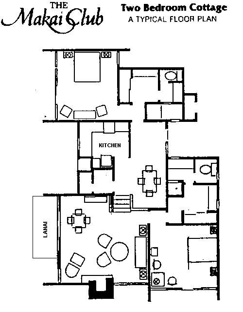 The Makai Club Cottages - Unit Floor Plan