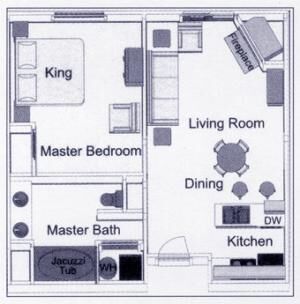 Club de Soleil - One-Bedroom Floor Plan