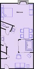 Tahoe Seasons Resort - One-Bedroom Floor Plan