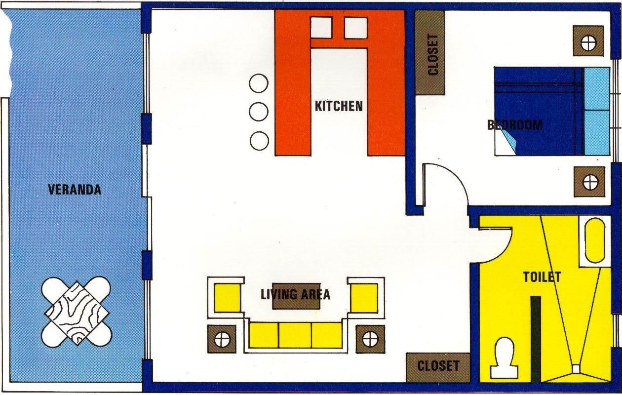 Laguna de Boracay Resort - Floor Plan of a unit