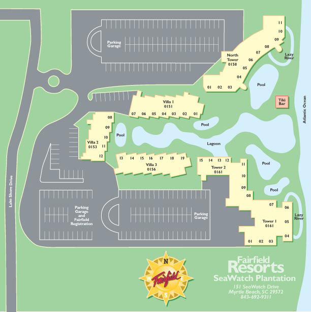 Wyndham SeaWatch Plantation - Resort Map
