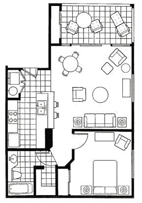 Kauai Beach Villas - Unit Floor Plan