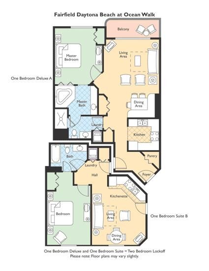 Wyndham Ocean Walk- Unit Floor Plan