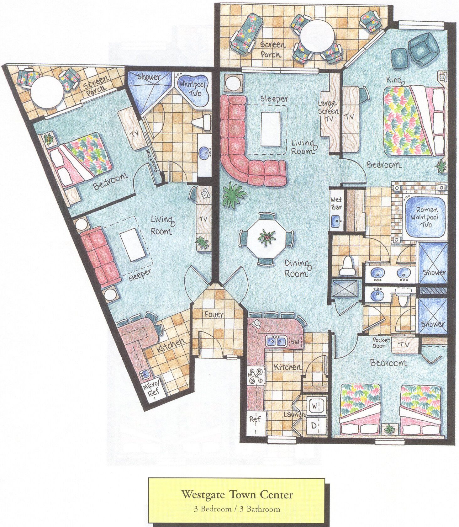 Westgate Town Center - Three-Bedroom Floor Plan