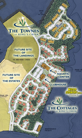The Cottages at King's Creek Plantation - Resort Map