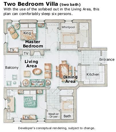Marriott's Manor Club at Ford's Colony - Unit Floor Plan