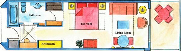 South Beach I Resort - Studio Floor Plan