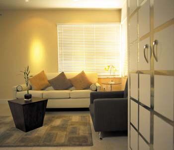 Unit Living Area at the Crescent