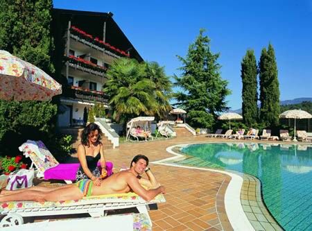 Outdoor heated pool at Ferienclub Tirolensis
