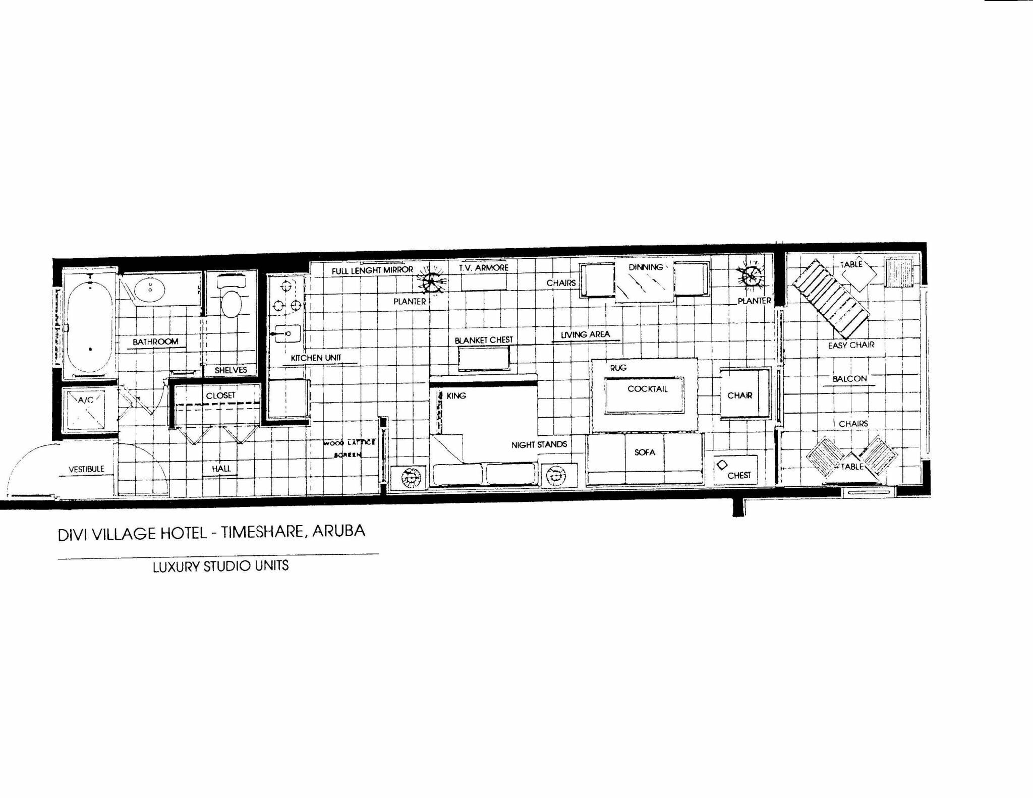 Divi Village - Unit Floor Plan
