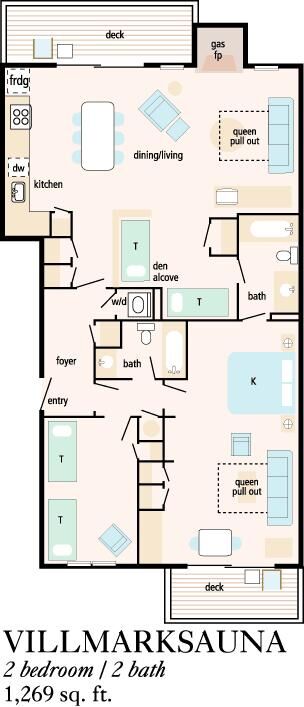 Smugglers' Notch Resort  - Villmarksauna Floor Plan