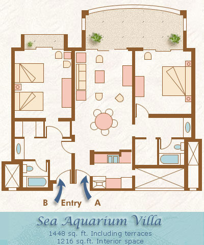 The Sea Aquarium Resort - Unit Floor Plan