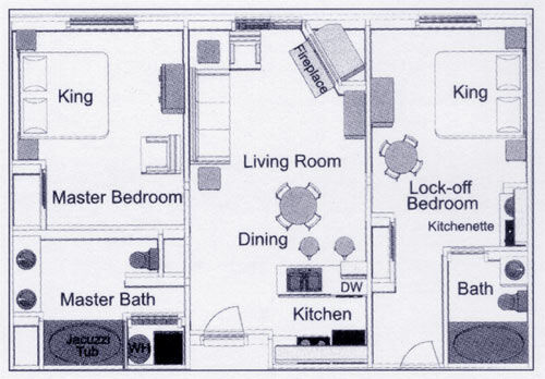 Club de Soleil - Two-Bedroom Floor Plan