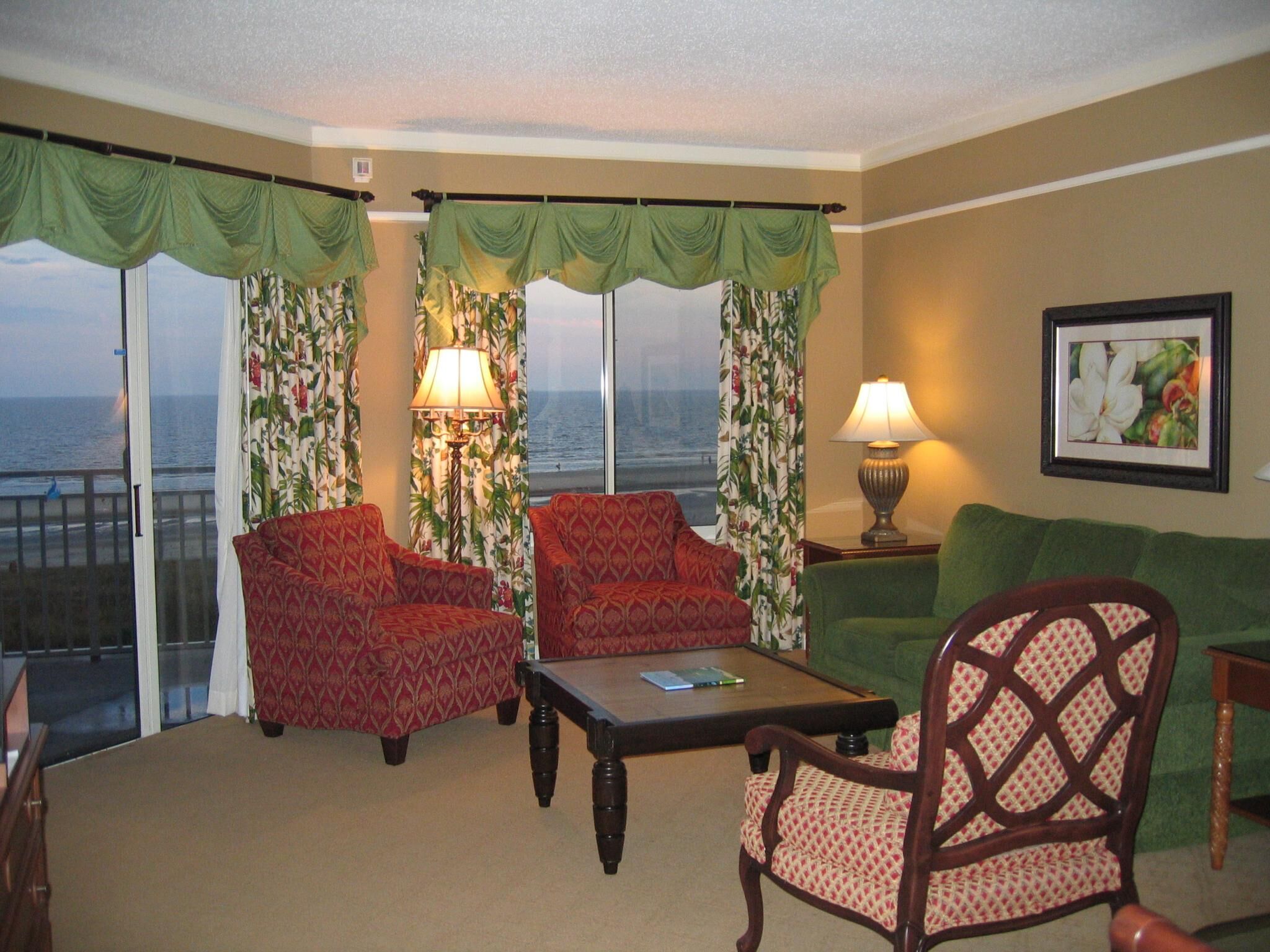 Marriott's Grande Ocean - unit living area with balcony