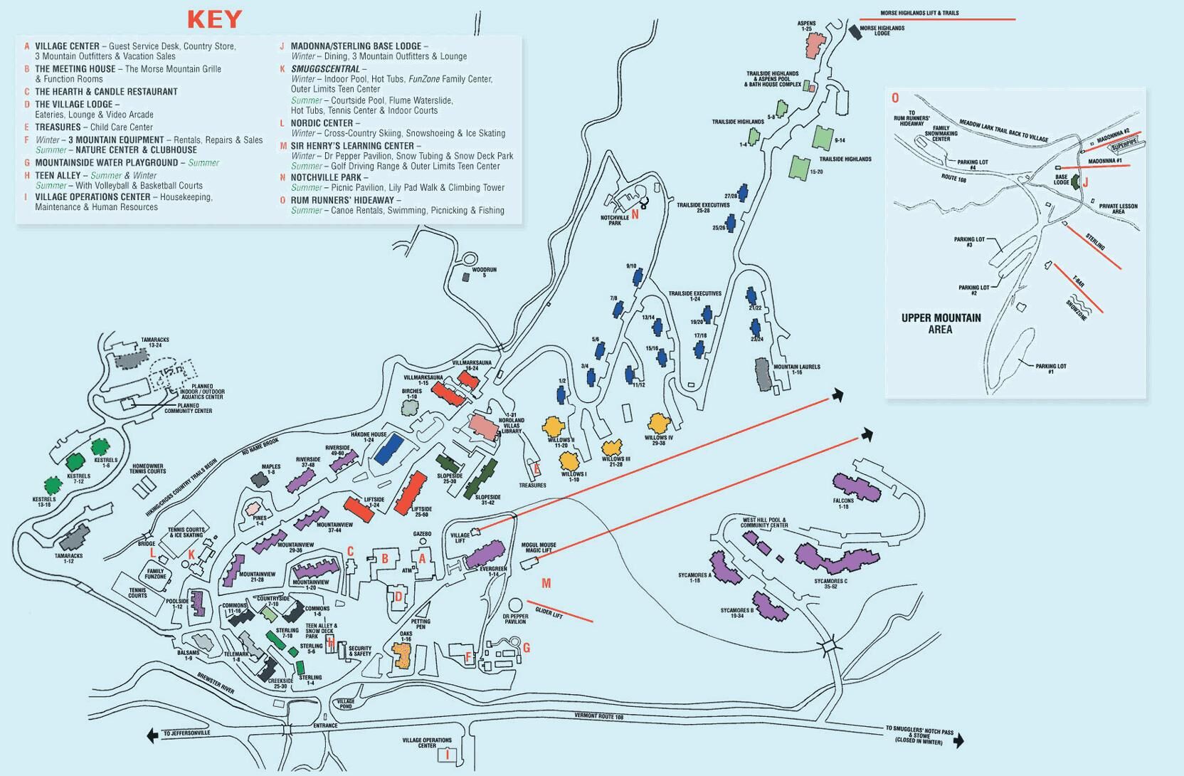 Smugglers' Notch Resort  - Map