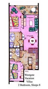 Westgate Vacation Villas - Two Bedroom Floor Plan