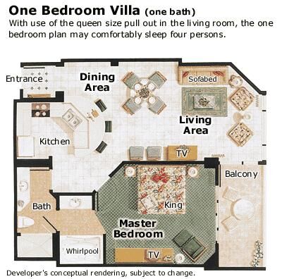 Marriott's Aruba Ocean Club - Unit Floor Plan