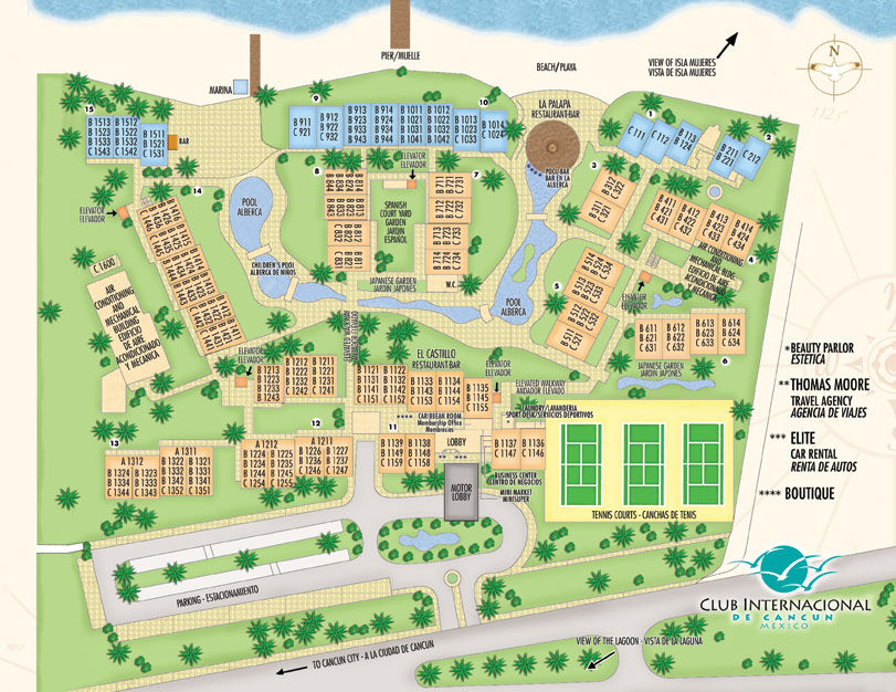 Club Internacional de Cancun - Resort Map
