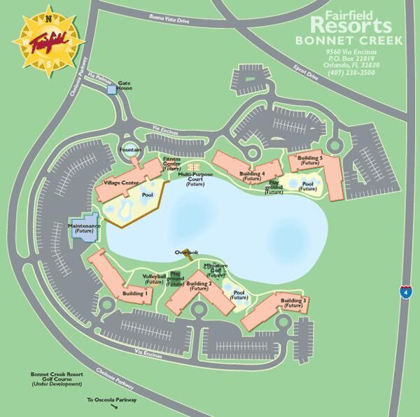Wyndham Bonnet Creek Resort- Resort Map