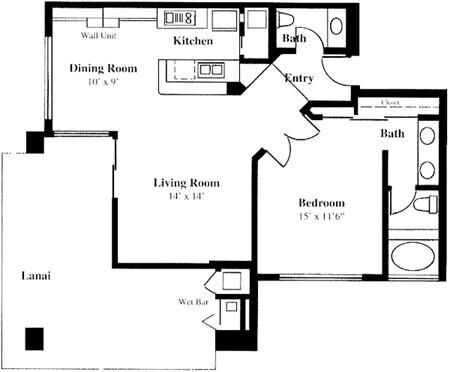 The Bay Club at Waikoloa Beach - Unit Floor Plan