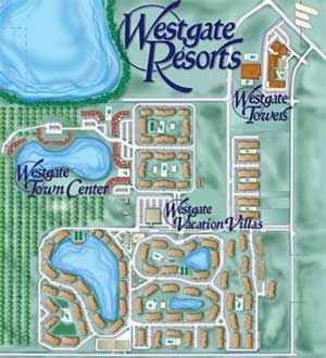 Westgate Town Center - Resort Map