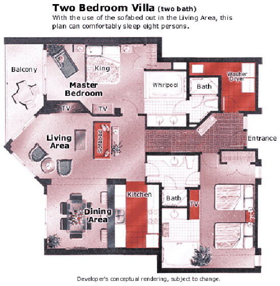 Marriott's Harbour Club at Harbour Town - Unit Floor Plan