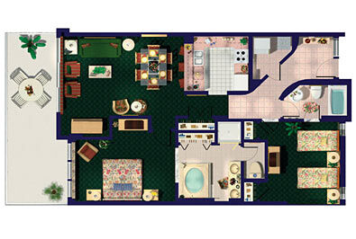 Marriott's Monarch Oceanfront in Sea Pines - Unit Floor Plan
