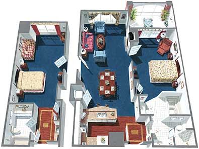 Marriott's Manor Club at Ford's Colony - Unit Floor Plan