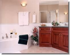Bathroom at the Bighorn Meadows on the Springs at Radium Golf Resort
