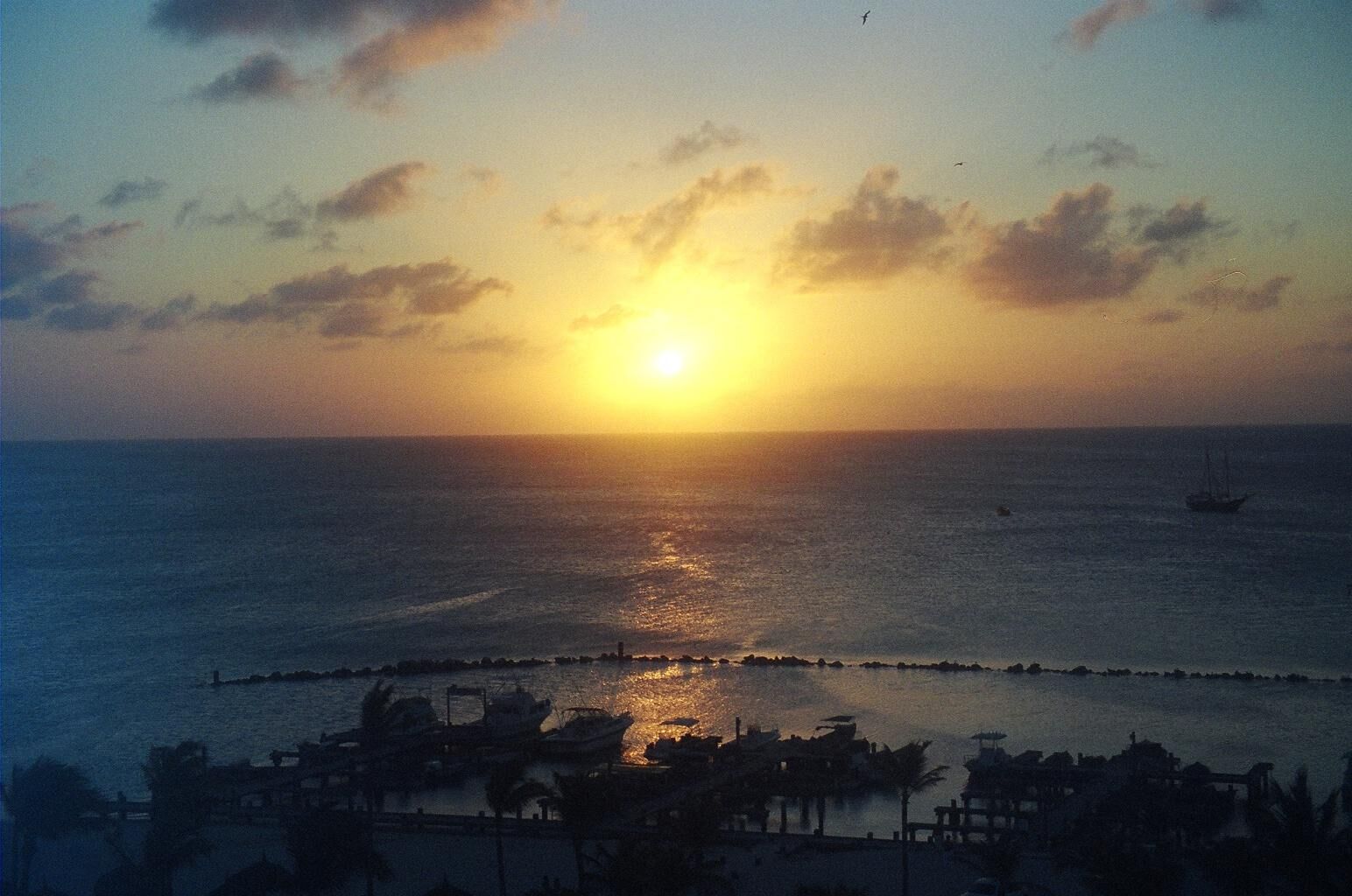 Marriott's Aruba Surf Club - beautiful sunsets viewed from resort