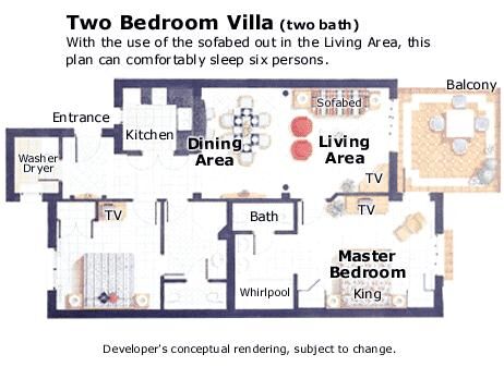 Marriott's Marbella Beach Resort - Unit Floor Plan