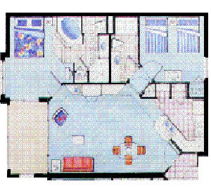 Summer Bay Resort - Two-Bedroom Condo Floor Plan
