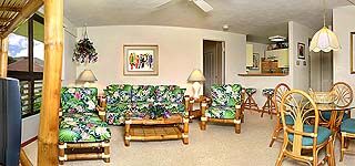 Kauai Beach Villas - Unit Living Area