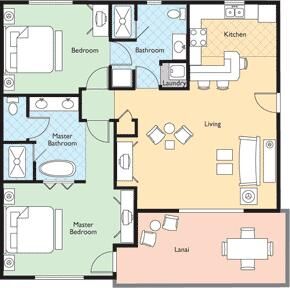 Wyndham Kona Hawaiian Resort - Unit Floor Plan
