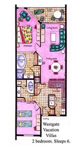 Westgate Vacation Villas - Two Bedroom Floor Plan