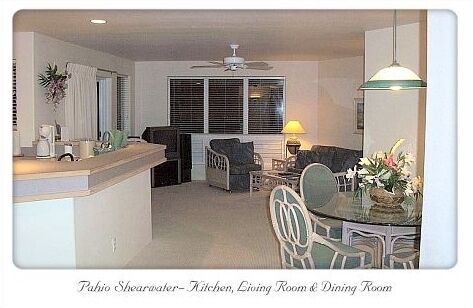 PAHIO at the Shearwater - Unit Kitchen, Living and Dining Areas